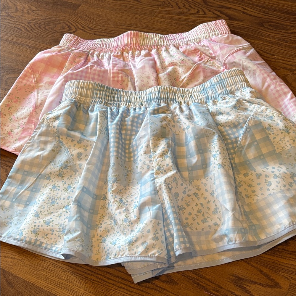 Lot of 2 Peach Love Floral Patchwork Shorts
